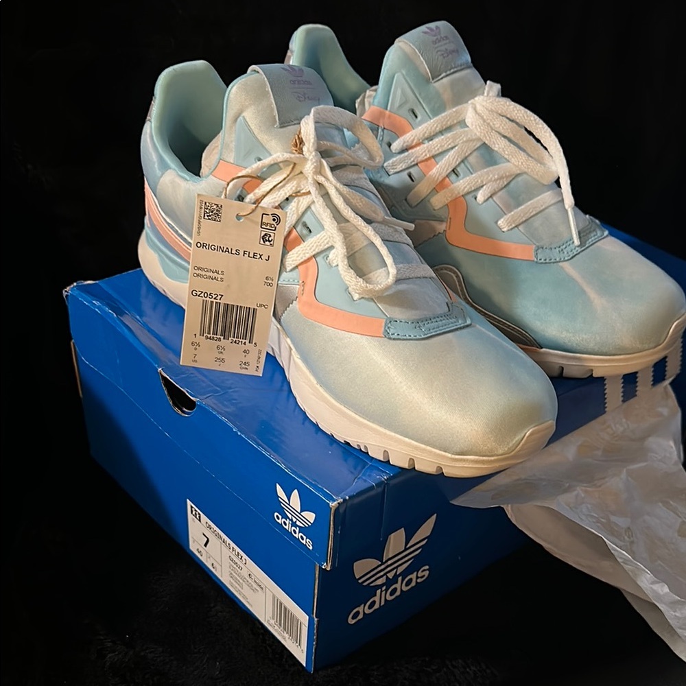 New Adidas Originals Flex Sneakers - Blue and Pink